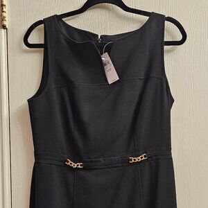 Ann Taylor Petite Black Sleeveless Sheath Dress – Size 10P – NWT